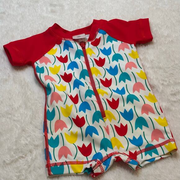 Hanna Andersson Tulip Rash Guard sz 50 (0-3 months) - Picture 3 of 4